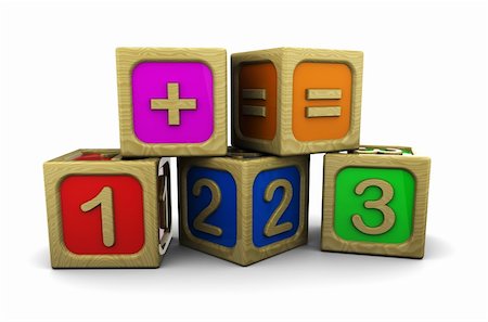 3d illustration of wooden numbers blocks Stock Photo - Budget Royalty-Free & Subscription, Code: 400-05733759