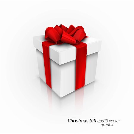 red ribbon vector - Gift Box with Red Ribbon Bow | Detailed 3D EPS10 Vector Graphic | Separate Layers Named Accordingly Stock Photo - Budget Royalty-Free & Subscription, Code: 400-05744013