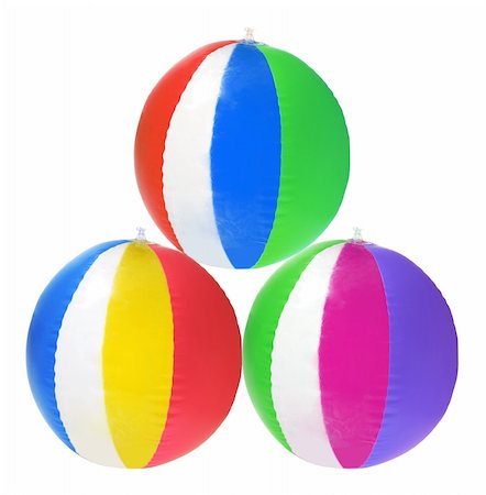 Beachballs on White Background Stock Photo - Budget Royalty-Free & Subscription, Code: 400-05744409