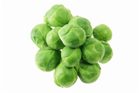 simsearch:400-05744473,k - Brussel Sprouts on White Background Stock Photo - Budget Royalty-Free & Subscription, Code: 400-05744468