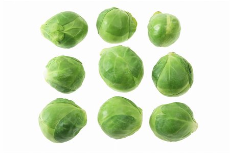 simsearch:400-05369444,k - Brussel Sprouts on White Background Stock Photo - Budget Royalty-Free & Subscription, Code: 400-05744469