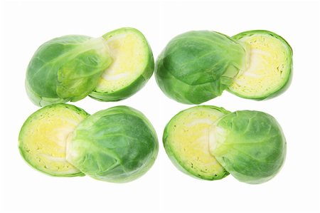 simsearch:400-05369444,k - Slices of Brussel Sprouts on White Background Stock Photo - Budget Royalty-Free & Subscription, Code: 400-05744474