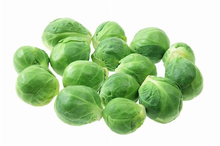 simsearch:400-05744473,k - Brussel Sprouts on White Background Stock Photo - Budget Royalty-Free & Subscription, Code: 400-05744471