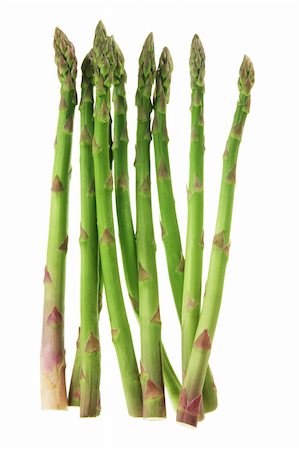 Stems of Asparagus on White Background Foto de stock - Super Valor sin royalties y Suscripción, Código: 400-05744490