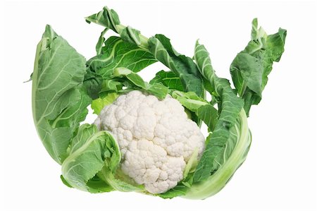 simsearch:400-05369257,k - Cauliflower on White Background Photographie de stock - Aubaine LD & Abonnement, Code: 400-05744521