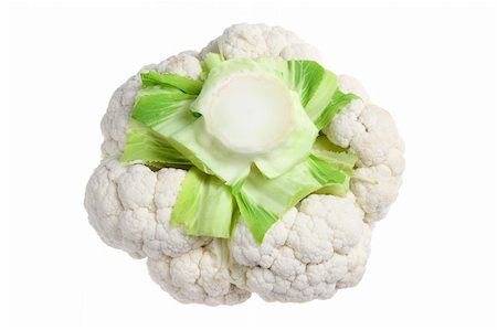 simsearch:400-05744513,k - Cauliflower on White Background Stock Photo - Budget Royalty-Free & Subscription, Code: 400-05744523