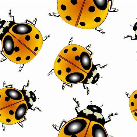 simsearch:400-05744625,k - ladybugs pattern, abstract seamless texture; vector art illustration Stock Photo - Budget Royalty-Free & Subscription, Code: 400-05744625
