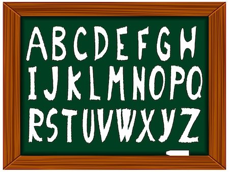 doodle art lettering - school board and alphabet, abstract vector art illustration Stock Photo - Budget Royalty-Free & Subscription, Code: 400-05744635