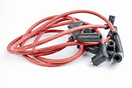 electricity new connection - ignition cables kit Stock Photo - Budget Royalty-Free & Subscription, Code: 400-05744843