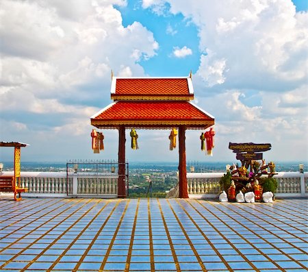 Thai-style roof, Scenic, Chiang Mai, Thailand. Photographie de stock - Aubaine LD & Abonnement, Code: 400-05744916