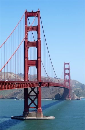 View of the Golden Gate bridge in San Francisco, California. Photographie de stock - Aubaine LD & Abonnement, Code: 400-05745006