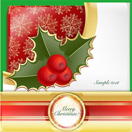 simsearch:400-04654192,k - Decorated Christmas card Foto de stock - Super Valor sin royalties y Suscripción, Código: 400-05745202