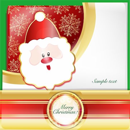 simsearch:400-04654192,k - Decorated Christmas card Foto de stock - Super Valor sin royalties y Suscripción, Código: 400-05745203