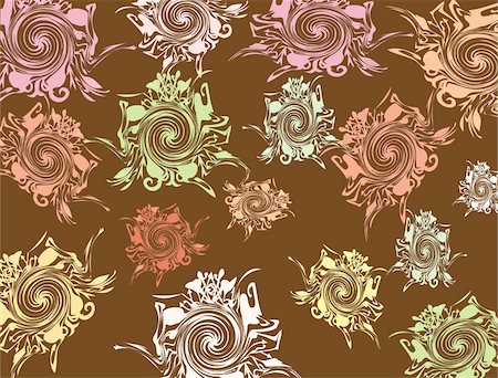 penzurova (artist) - Brown background with varicoloured elements, vector, illustration Foto de stock - Super Valor sin royalties y Suscripción, Código: 400-05745211