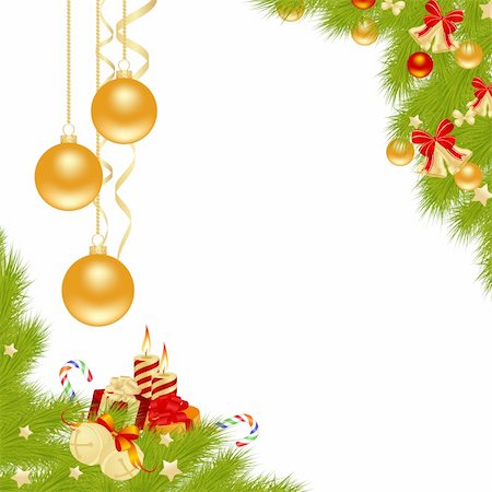 Christmas card background. Vector illustration. Stock Photo - Budget Royalty-Free & Subscription, Code: 400-05745301