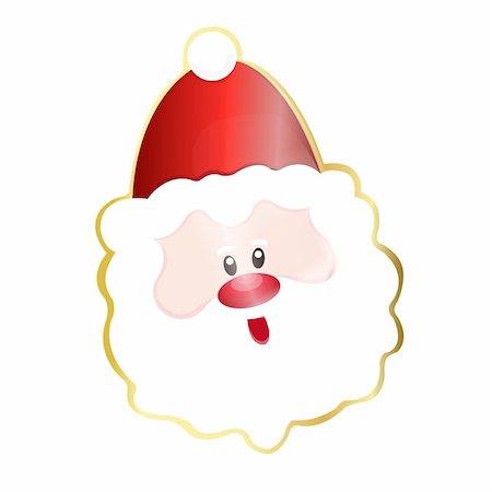 simsearch:400-07836382,k - Vector Christmas Santa Claus decorations Photographie de stock - Aubaine LD & Abonnement, Code: 400-05745418