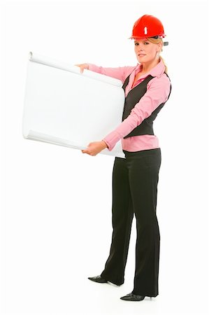 projector in class - Modern architect woman showing blank flipchart Stock Photo - Budget Royalty-Free & Subscription, Code: 400-05745907