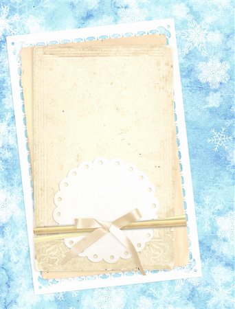 simsearch:400-08299399,k - Vertical background of blue color with retro cards and snowflakes Stockbilder - Microstock & Abonnement, Bildnummer: 400-05746084