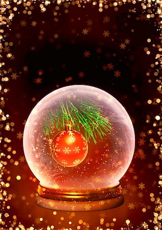 Vertical background with magic ball and christmas ornament Photographie de stock - Aubaine LD & Abonnement, Code: 400-05746082