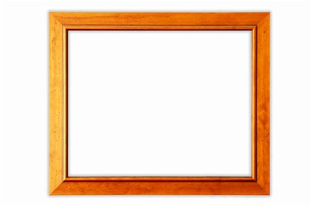 framed art on wall - Old picture frame on plain background Stock Photo - Budget Royalty-Free & Subscription, Code: 400-05746176