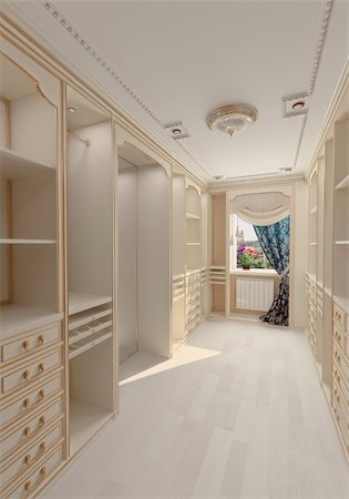 dressing room luxury - luxury dressing room interior (3D rendering) Stock Photo - Budget Royalty-Free & Subscription, Code: 400-05746482