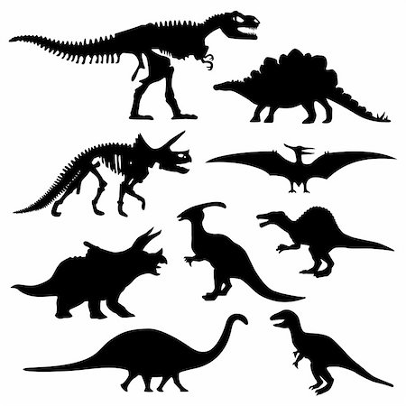 A set of dinosaur from prehistoric time. Stock Photo - Budget Royalty-Free & Subscription, Code: 400-05746632