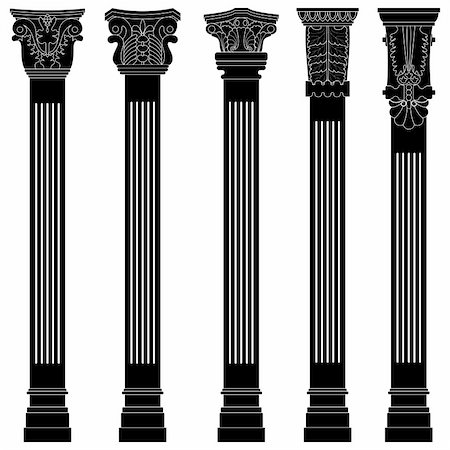 simsearch:400-07265157,k - A set of ancient pillar and column. Foto de stock - Super Valor sin royalties y Suscripción, Código: 400-05746653
