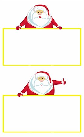 santa night - Smiling Santa with copy space showing thumbs up Stock Photo - Budget Royalty-Free & Subscription, Code: 400-05746943