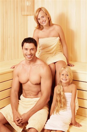 Young family in the sauna Stock Photo - Budget Royalty-Free & Subscription, Code: 400-05748577