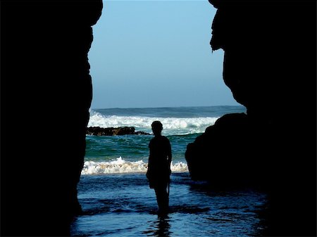 Naturally carved rocks near Keurboomstrand, Garden Route, South Africa. Foto de stock - Royalty-Free Super Valor e Assinatura, Número: 400-05748729