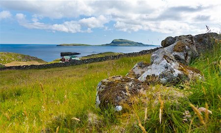 faroe islands - In the horizon is the island Nólsoy,  located to the east of  the Faroese capital Torshavn in Streymoy Stock Photo - Budget Royalty-Free & Subscription, Code: 400-05748736