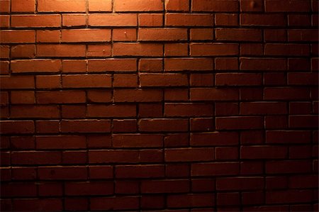 Red Brick Wall Texture with a light from top downward Stock Photo - Budget Royalty-Free & Subscription, Code: 400-05748779