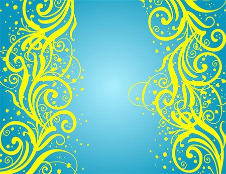 Illustration of abstract blue-yellow background Stock Photo - Budget Royalty-Free & Subscription, Code: 400-05749046