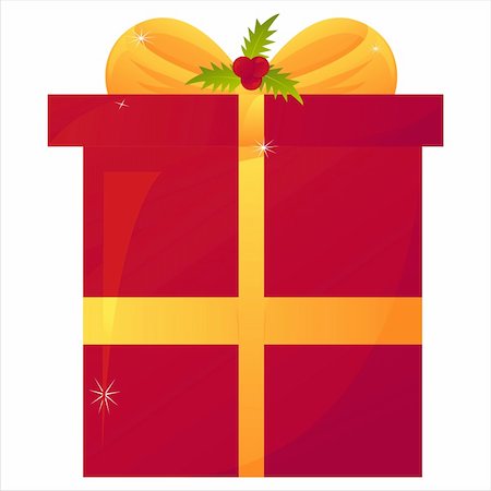 simsearch:400-05743697,k - red christmas present isolated on white Stock Photo - Budget Royalty-Free & Subscription, Code: 400-05749066