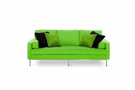 Furniture - green sofa Stock Photo - Budget Royalty-Free & Subscription, Code: 400-05749344