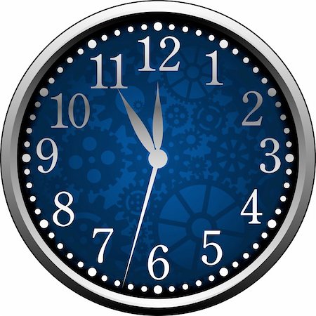 Vector clock isolated over white. EPS 10, AI, JPEG Stock Photo - Budget Royalty-Free & Subscription, Code: 400-05749350