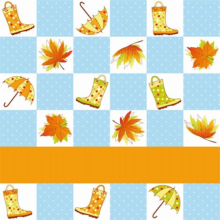 simsearch:400-06179170,k - Colorful autumn rain seamless pattern background Stock Photo - Budget Royalty-Free & Subscription, Code: 400-05740276