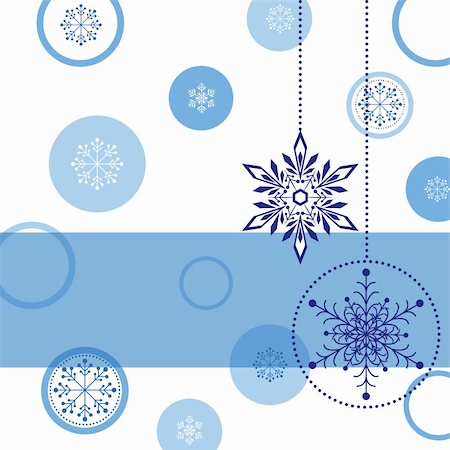 Christmas greeting card with snowflake ball and star Fotografie stock - Microstock e Abbonamento, Codice: 400-05740287