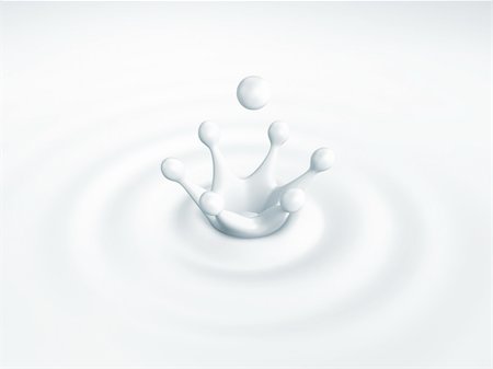 milk liquid drop crown and ripple background Stock Photo - Budget Royalty-Free & Subscription, Code: 400-05740850