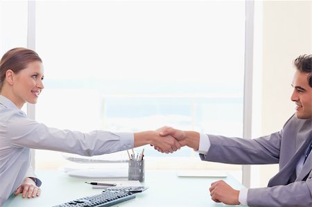 simsearch:400-04187120,k - Young trading partner shaking hands Stock Photo - Budget Royalty-Free & Subscription, Code: 400-05741165