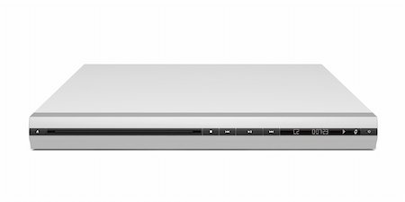 dvd - Front view of DVD player on white background Stock Photo - Budget Royalty-Free & Subscription, Code: 400-05742130