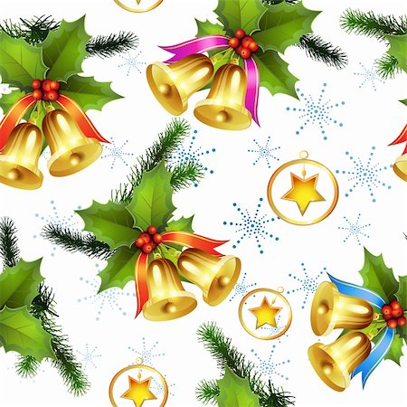 simsearch:400-07123692,k - Seamless pattern with christmas bells Stock Photo - Budget Royalty-Free & Subscription, Code: 400-05742201