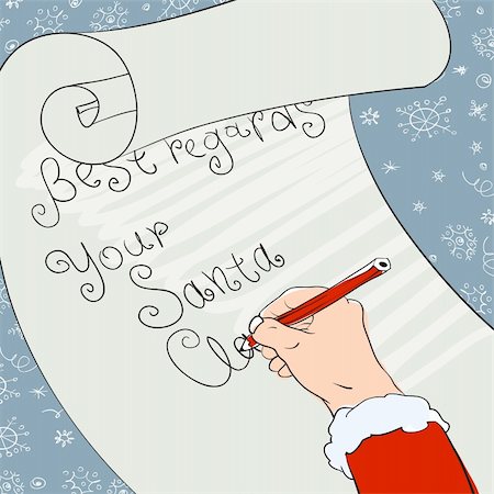 post modern background - Santa greeting signs. Vector, Eps8 Stock Photo - Budget Royalty-Free & Subscription, Code: 400-05742217