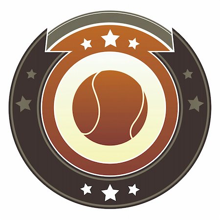 simsearch:400-05742337,k - Softball icon on round red and brown imperial vector button with star accents Stock Photo - Budget Royalty-Free & Subscription, Code: 400-05742361