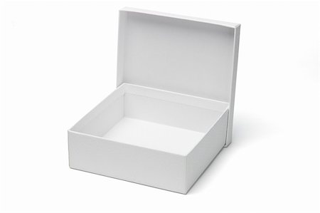 simsearch:400-06359368,k - Open empty white gift box with lid on isolated background Foto de stock - Super Valor sin royalties y Suscripción, Código: 400-05742655