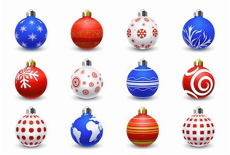 popcic (artist) - Christmas baubles Stockbilder - Microstock & Abonnement, Bildnummer: 400-05743189