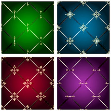 simsearch:400-06329749,k - vector set of vintage seamless patterns Photographie de stock - Aubaine LD & Abonnement, Code: 400-05743239