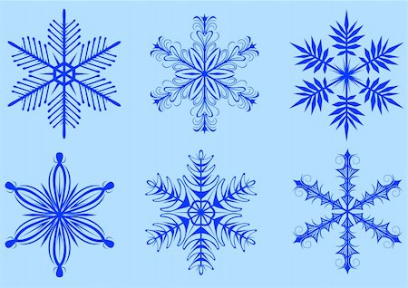 simsearch:400-07256607,k - Vector image of snowflakes on a blue background Stock Photo - Budget Royalty-Free & Subscription, Code: 400-05743247