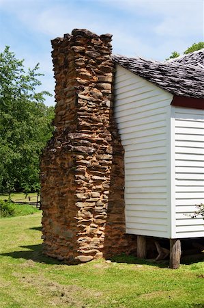 The chimney attached to the historic Gregg Cable House at Cades Cove, built in 1879. Stock Photo - Budget Royalty-Free & Subscription, Code: 400-05743413