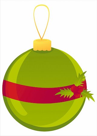 simsearch:400-05725983,k - shiny christmas ball isolated on white Stock Photo - Budget Royalty-Free & Subscription, Code: 400-05743697